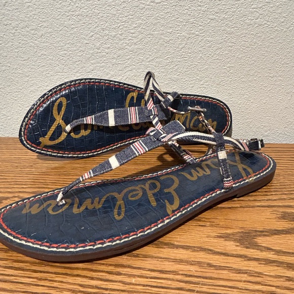 Sam Edelman Shoes - Sam Edelman Striped Navy and White Sandals